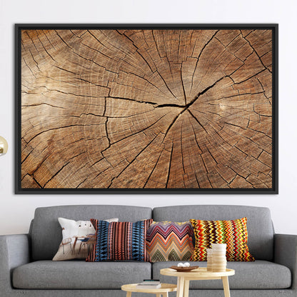 Brown Tree Ring Nature Abstract Canvas Print
