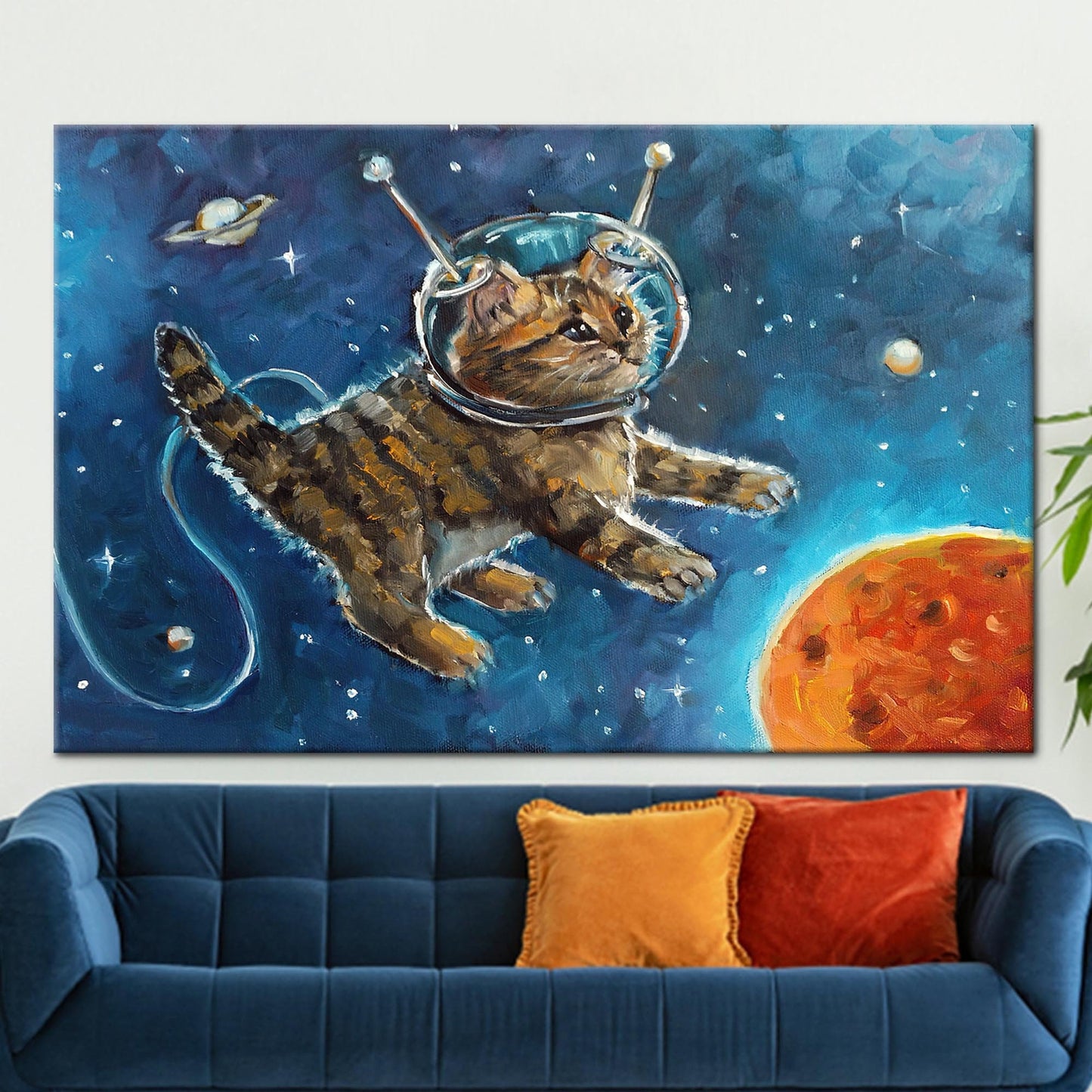 Astronaut Cat Kids' Canvas Print