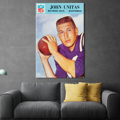 Johnny Unitas American Football Canvas Print
