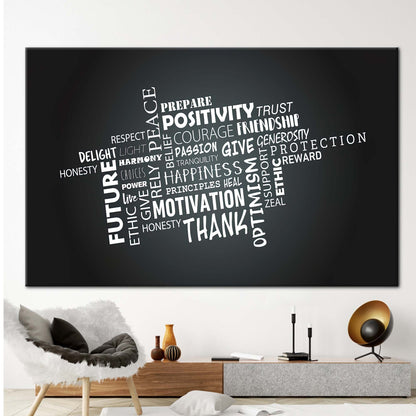 Inspirational Positivity Friendship Quotes Canvas Print