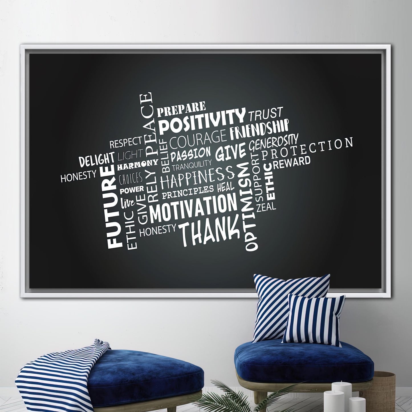 Inspirational Positivity Friendship Quotes Canvas Print