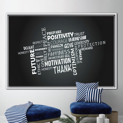 Inspirational Positivity Friendship Quotes Canvas Print