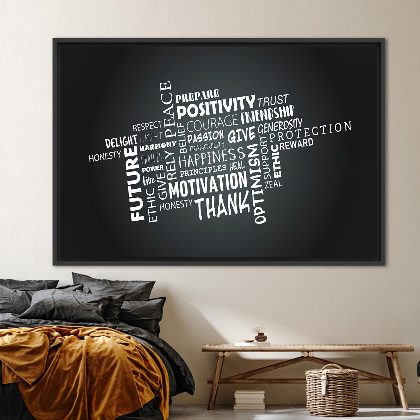 Inspirational Positivity Friendship Quotes Canvas Print