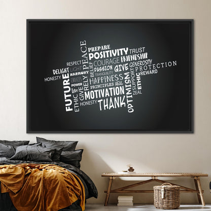 Inspirational Positivity Friendship Quotes Canvas Print