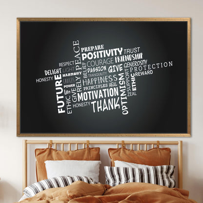 Inspirational Positivity Friendship Quotes Canvas Print
