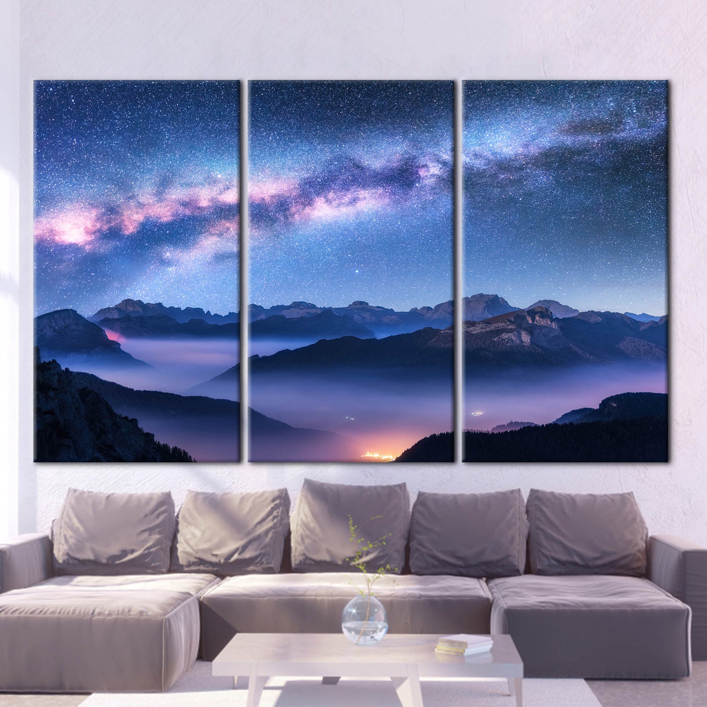 Space Above Clouds Milky Way Canvas Print