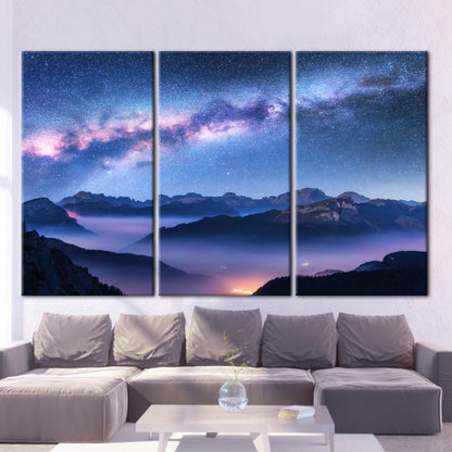 Space Above Clouds Milky Way Canvas Print