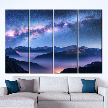 Space Above Clouds Milky Way Canvas Print