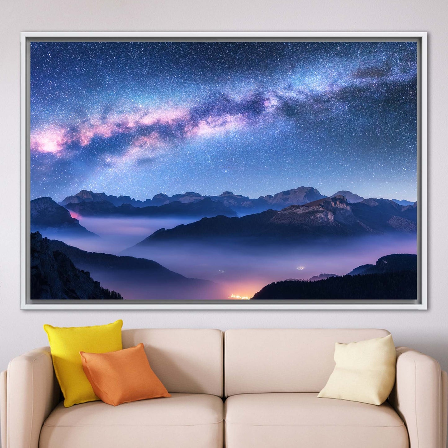 Space Above Clouds Milky Way Canvas Print