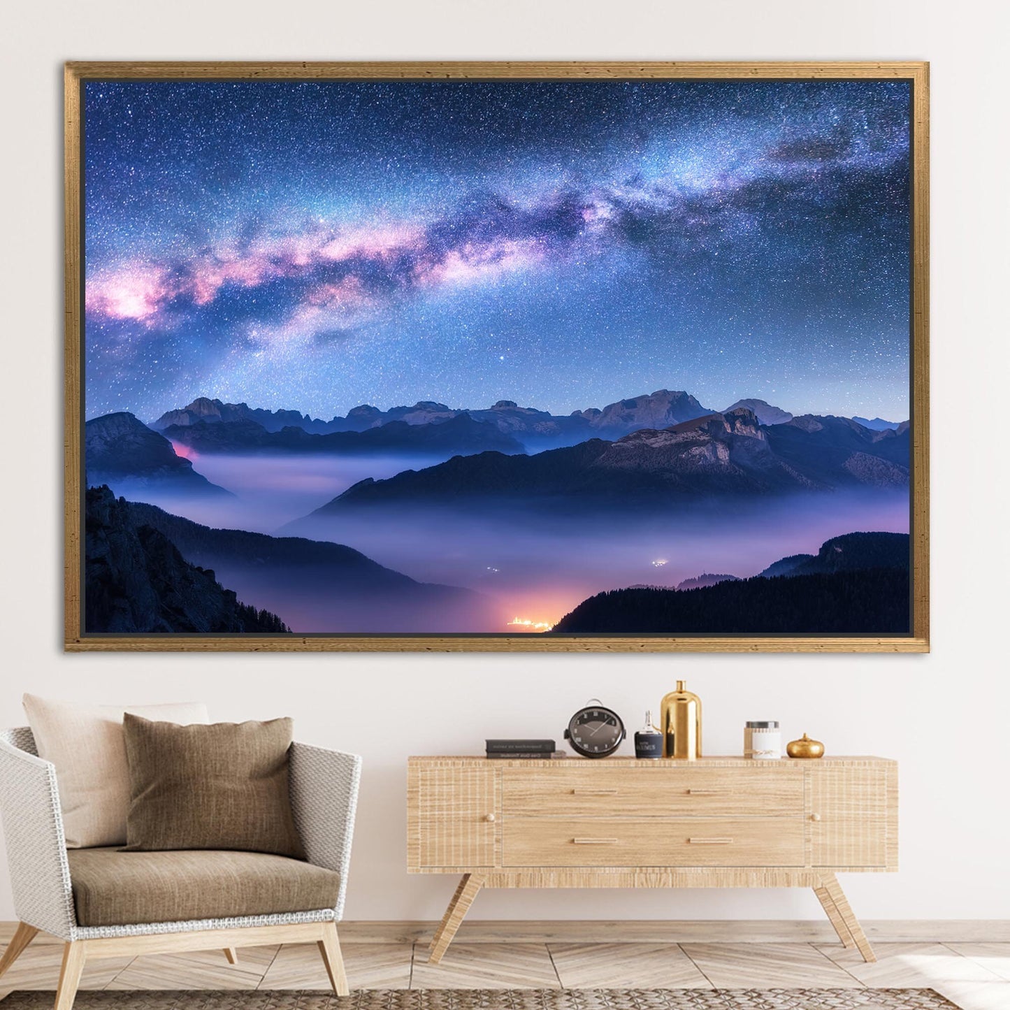 Space Above Clouds Milky Way Canvas Print