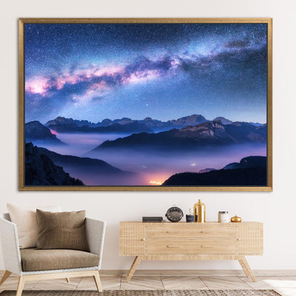 Space Above Clouds Milky Way Canvas Print