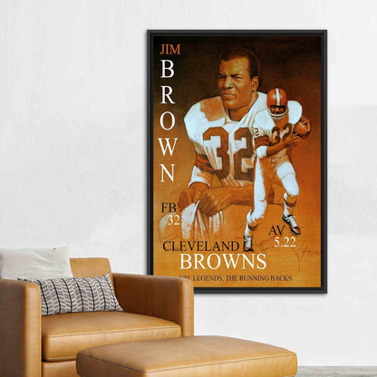 Jim Brown Palette Cleveland Browns Canvas Print