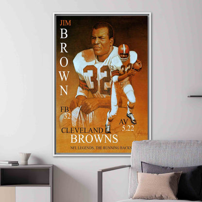 Jim Brown Palette Cleveland Browns Canvas Print