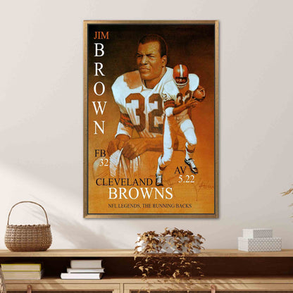 Jim Brown Palette Cleveland Browns Canvas Print