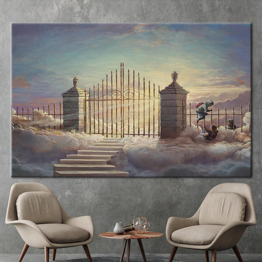 Banksy Pearly Gates Canvas Print - Street Wall Decor, Graffiti Art, Abstract Pearly Gates Children