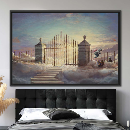 Banksy Pearly Gates Canvas Print - Street Wall Decor, Graffiti Art, Abstract Pearly Gates Children