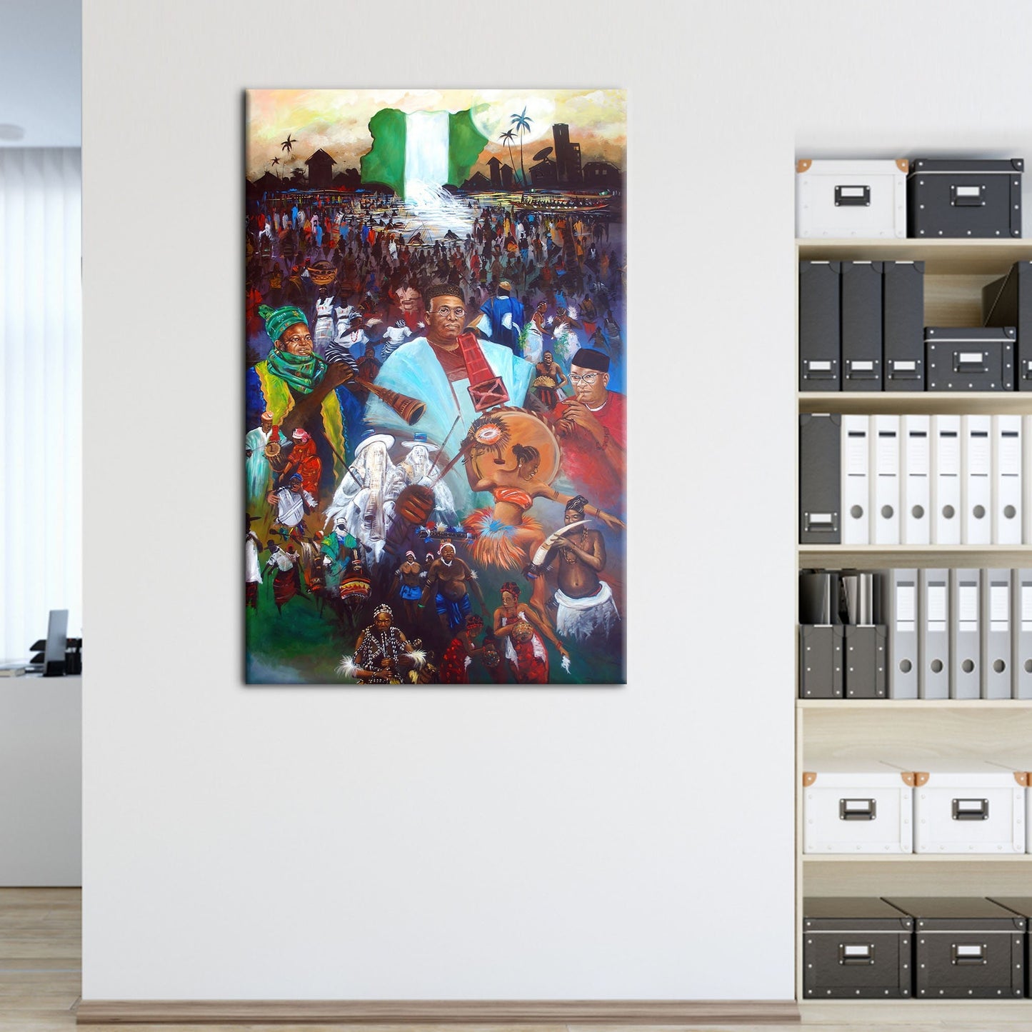 Nigeria People Ethnic African Abstract Canvas Print
