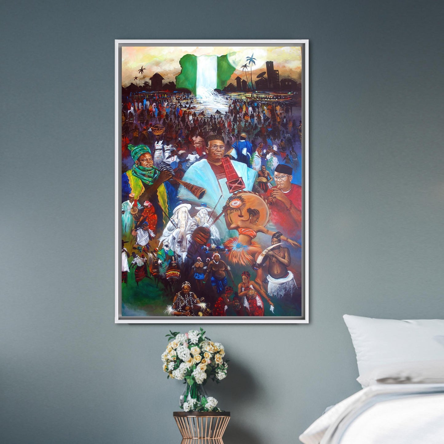 Nigeria People Ethnic African Abstract Canvas Print