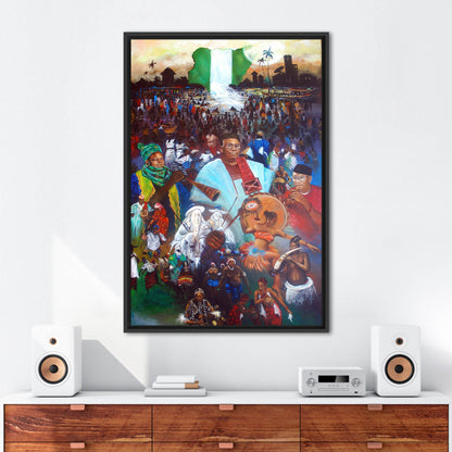 Nigeria People Ethnic African Abstract Canvas Print