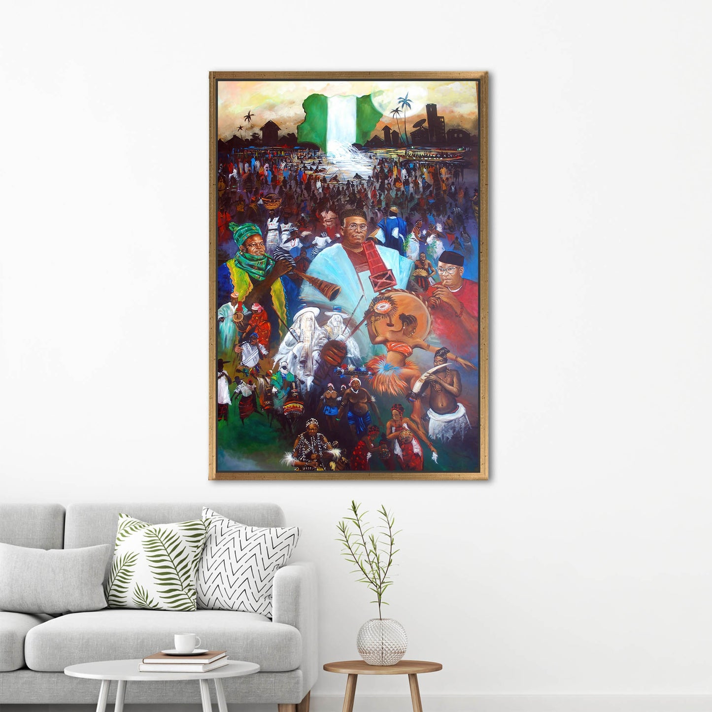 Nigeria People Ethnic African Abstract Canvas Print