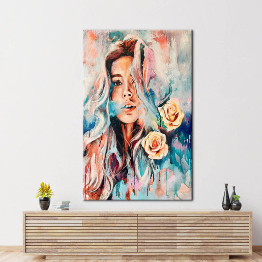 Floral Rose Art Canvas Print - Printed Canvas Wall Decor for Home