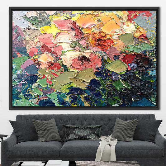 Modern Acrylic Printed Canvas: Vibrant Colorful Abstract Art for Contemporary Decor