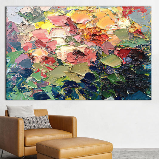 Modern Acrylic Printed Canvas: Vibrant Colorful Abstract Art for Contemporary Decor