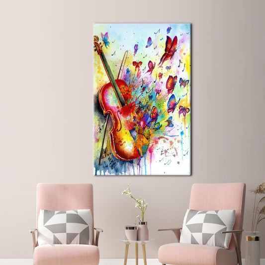 Abstract Butterfly Canvas Art with Vibrant Colors - Perfect Wall Decor