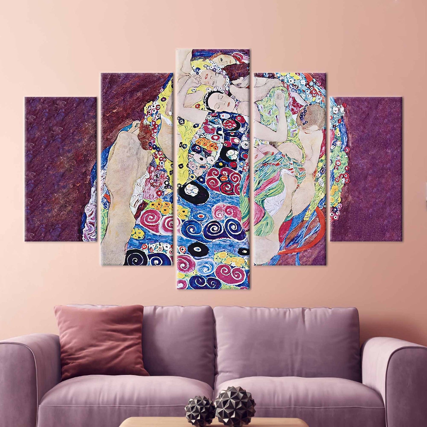 Vintage Klimt Artwork Canvas Print - The Virgin Famous Reproduction Poster