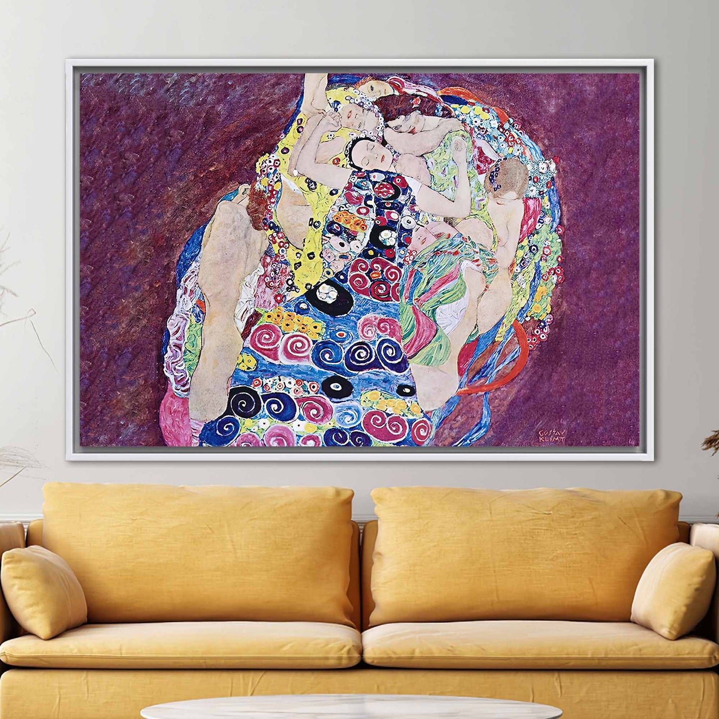 Vintage Klimt Artwork Canvas Print - The Virgin Famous Reproduction Poster