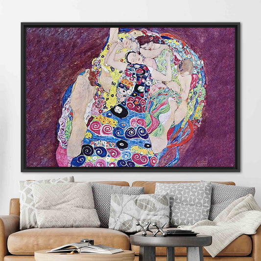 Vintage Klimt Artwork Canvas Print - The Virgin Famous Reproduction Poster