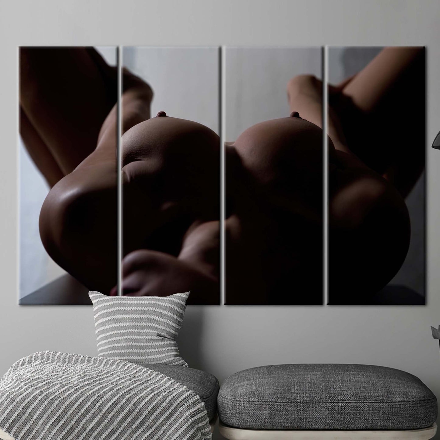 Nude Sensual Woman Sexy Naked Canvas Print