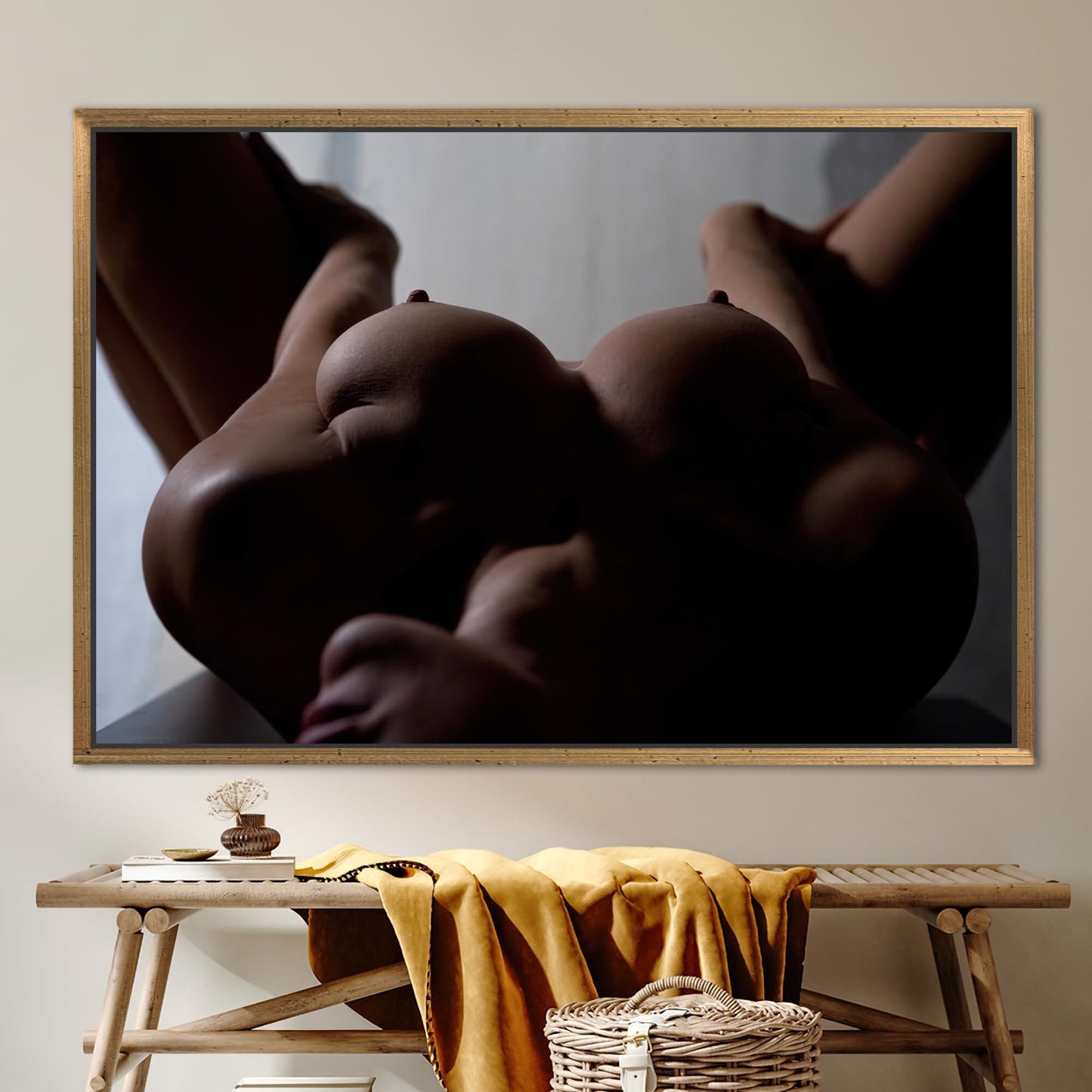 Nude Sensual Woman Sexy Naked Canvas Print