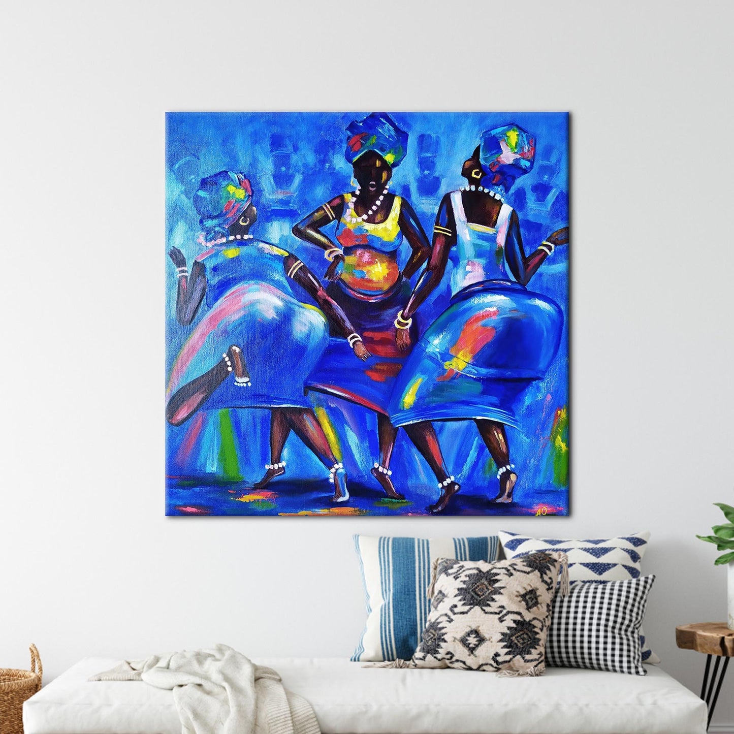 Black Woman Abstract African Canvas Print
