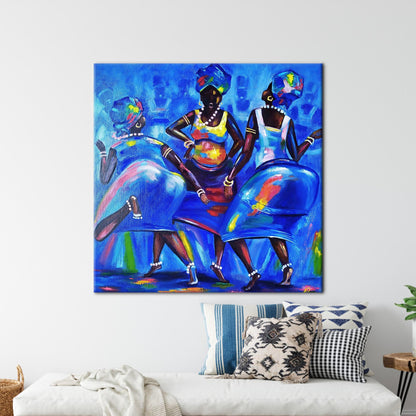 Black Woman Abstract African Canvas Print