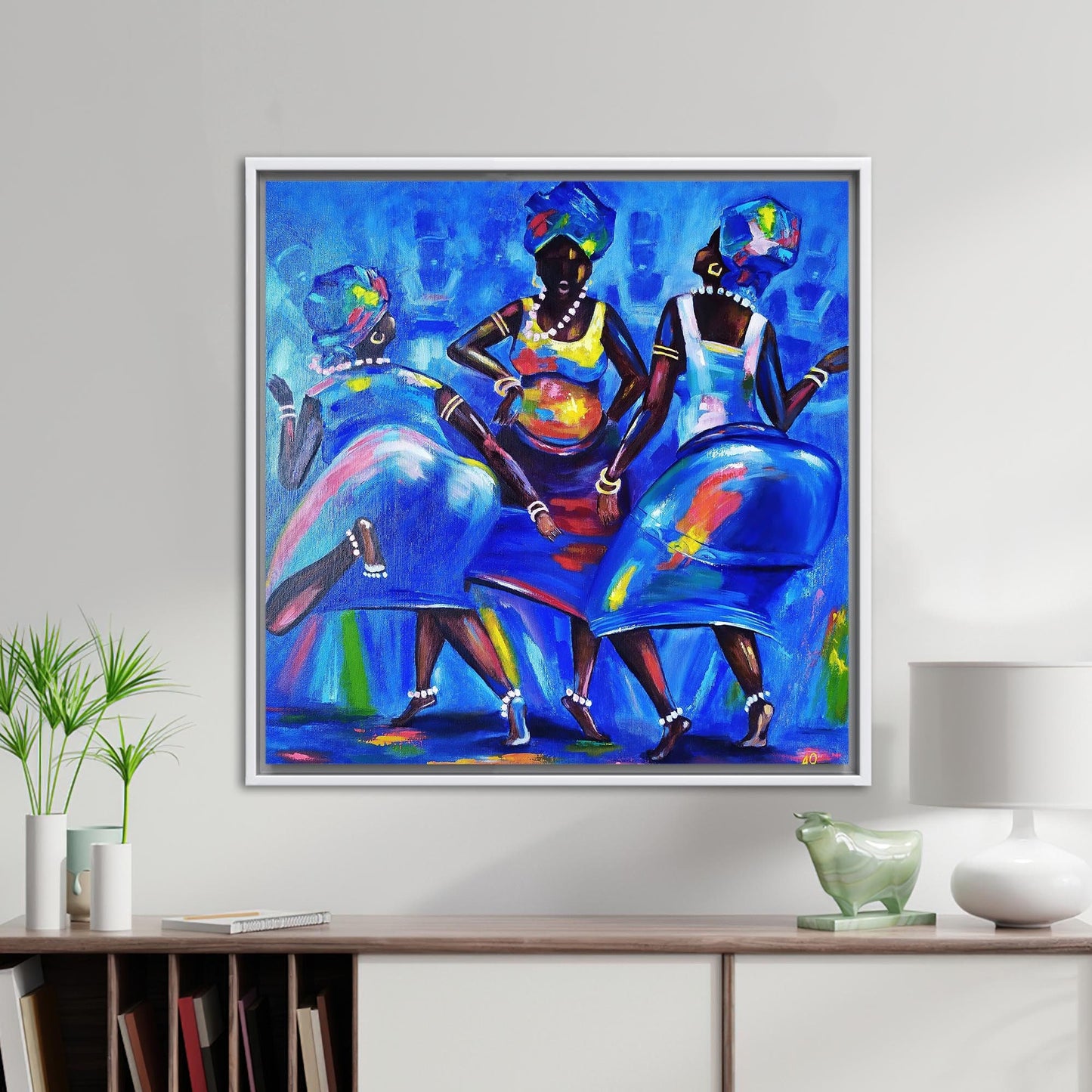 Black Woman Abstract African Canvas Print