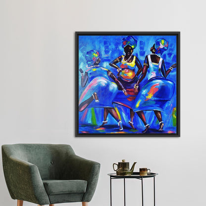Black Woman Abstract African Canvas Print