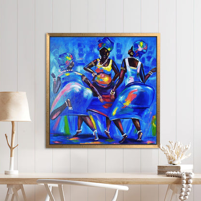 Black Woman Abstract African Canvas Print