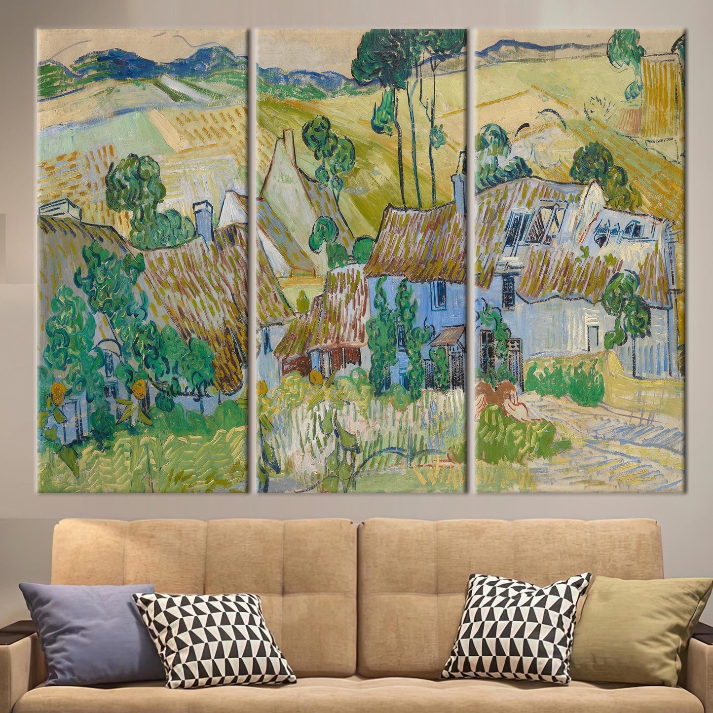 Van Gogh Farms Near Auvers Canvas Print