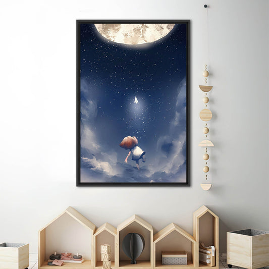 Starry Skye Art Canvas: Childhood Dreams Canvas Print for Kids Room Wall Art