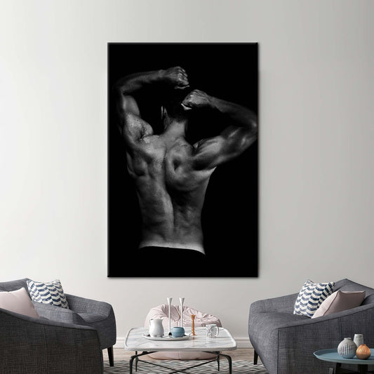 Erotic Canvas Art: Sensual Nude Man Wall Decor for Bedroom