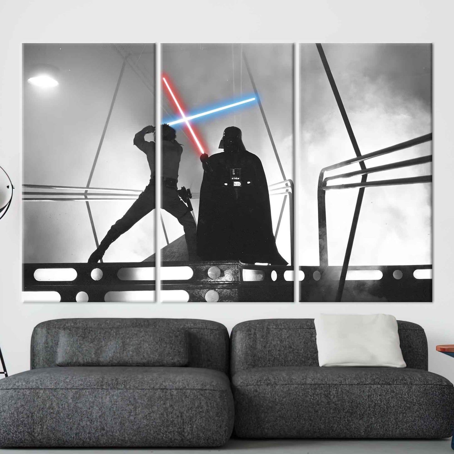 Darth Vader Luke Skywalker Fight Canvas Print