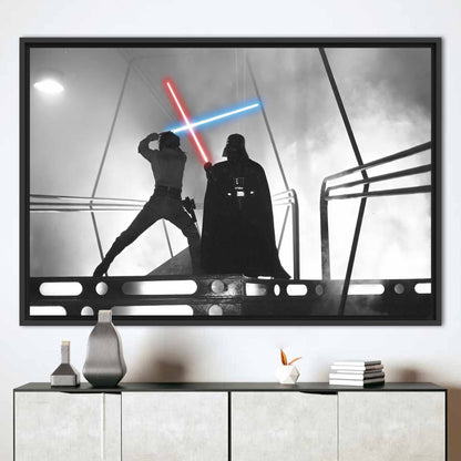 Darth Vader Luke Skywalker Fight Canvas Print
