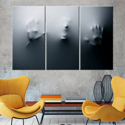 Gray Screaming Man Canvas Print