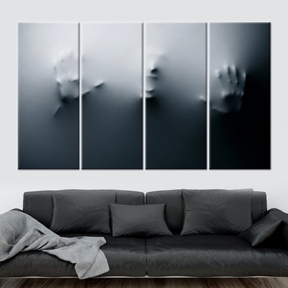 Gray Screaming Man Canvas Print
