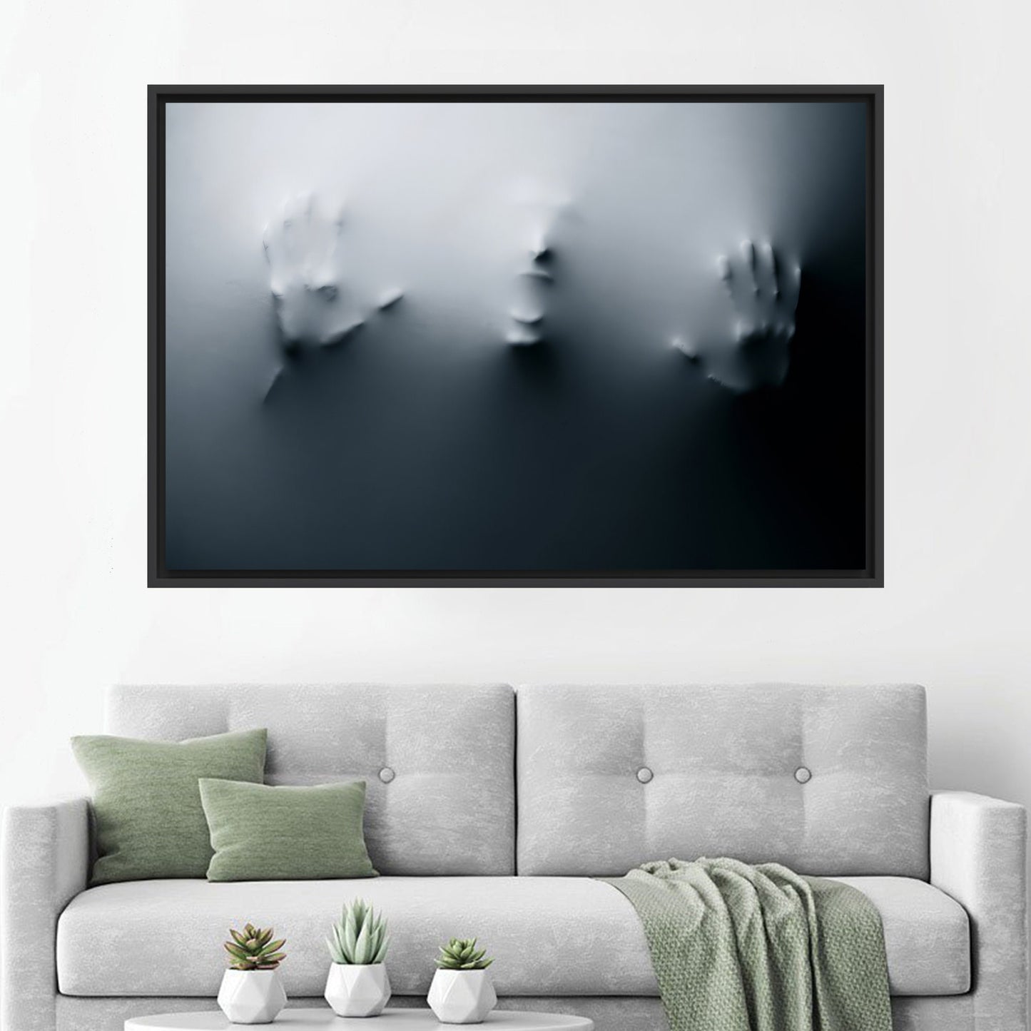 Gray Screaming Man Canvas Print
