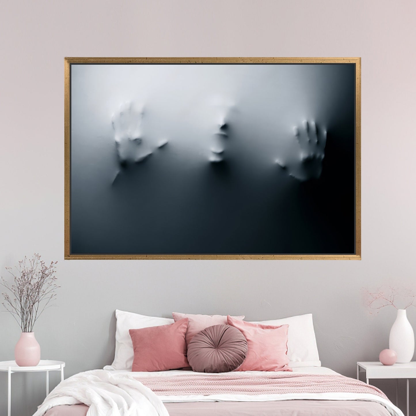 Gray Screaming Man Canvas Print