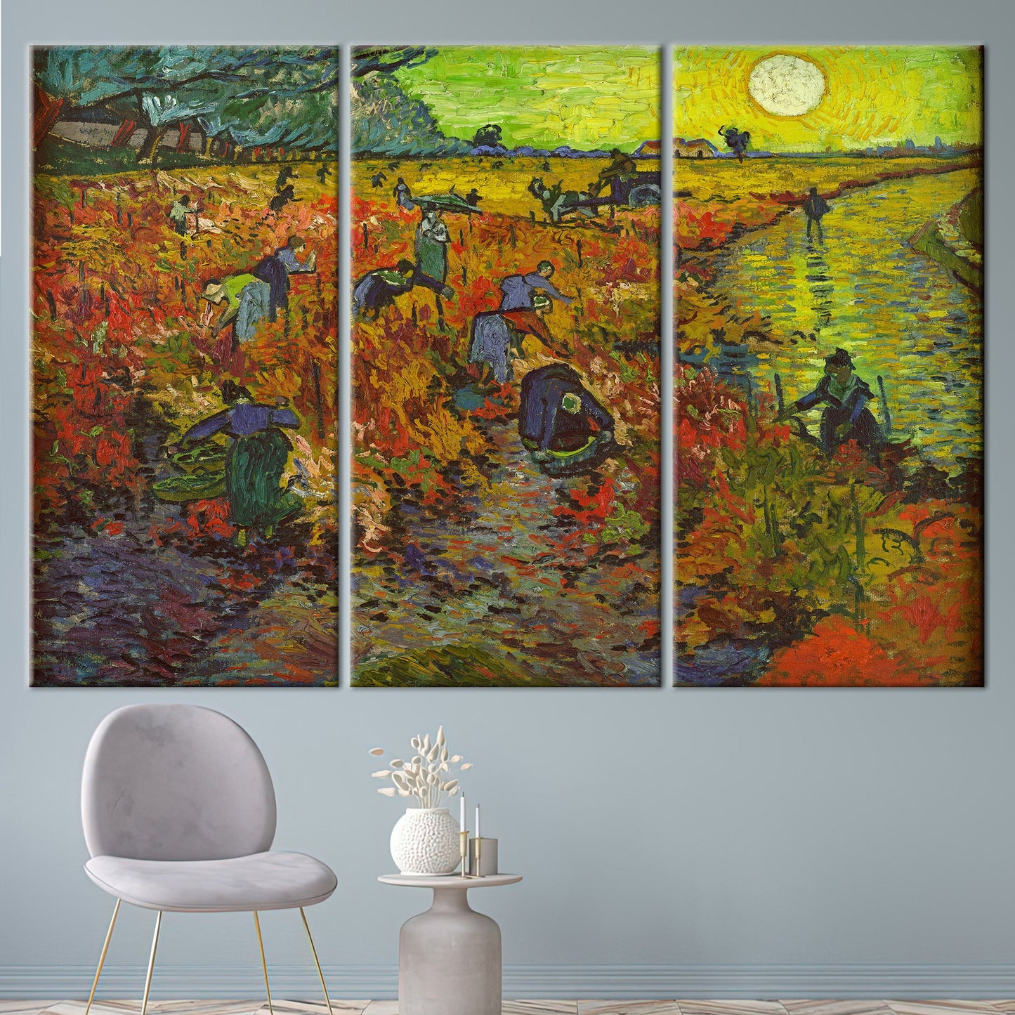 Van Gogh Red Vineyard Nature Canvas Print