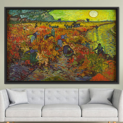 Van Gogh Red Vineyard Nature Canvas Print