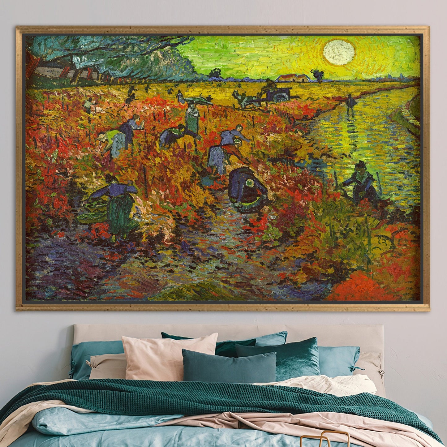 Van Gogh Red Vineyard Nature Canvas Print